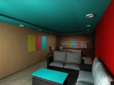interior design Low-poly 3D model