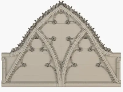 Gothic panel CNC 3D model