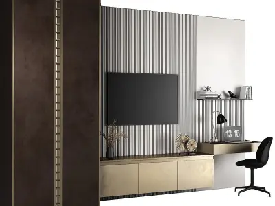 TV stand and workplace 80 3D model