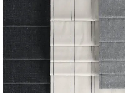 Roman blinds set 13 3D model