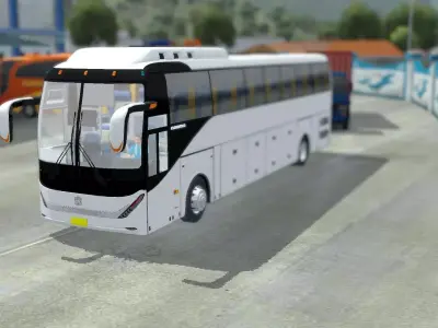 H12 Zhongtong Bus Model Low-poly 3D model