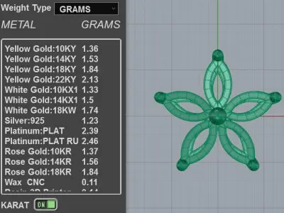 Flower-shaped diamond earrings  3D print model