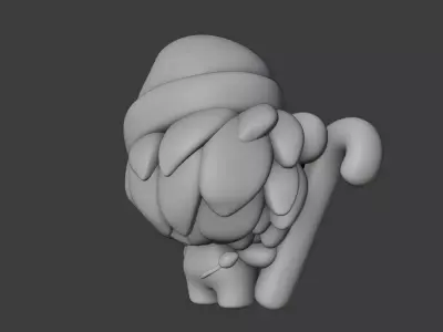 Christmas lion figure  3D print model