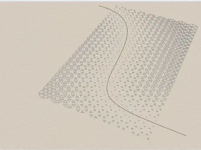 Parametric Lattice Screen Jali Design Grasshopper Rhino Files 3D model