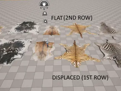 animal pelts volume two Unreal and Unity Low-poly 3D model