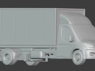 Generic Small Container Truck - Refrigerator Box Truck - Van 3D model