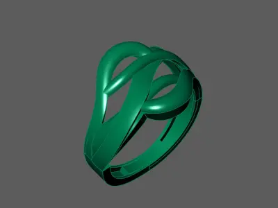 Plain Ring Women Ready STL 3DM Models Womens Rings 3D models 3D print model 61