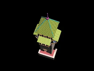 Medieval House 64 3D print model 3D model