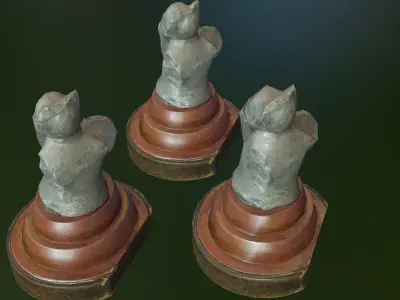 Ancient Stone Carving Low-poly 3D model