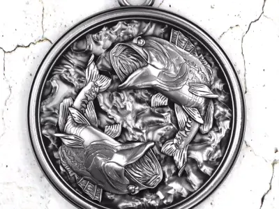 fish-pendant 3D print model