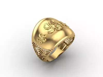 Plain Ring Women Ready STL 3DM Models Womens Rings 3D models 3D print model 67