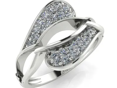 light weight gold diamond rings-C111116SKCH2026030-wt-0-5 3D print model