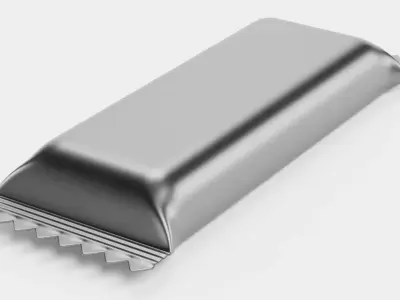 Bar Wrapper V7 - Product Packaging Low-poly 3D model