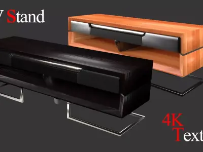 TV stand Free low-poly 3D model