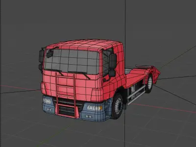 Low poly truck or van Low-poly 3D model