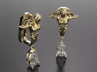 Magerit Earrings  3D print model