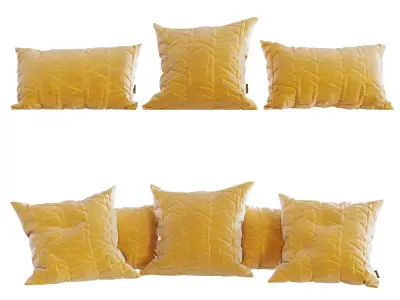 Pillows collection velvet - 3D model