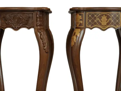 Classic side table 400  Low-poly 3D model