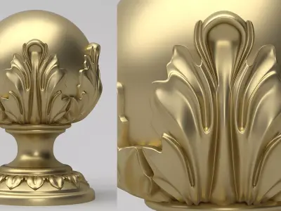 Carved Finials 3D model