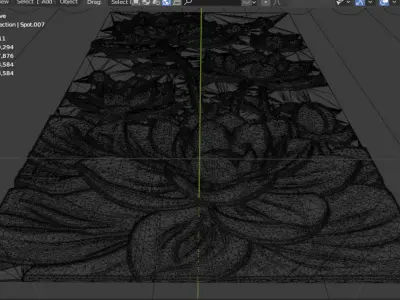 modern panel wall decor set wall relief mural CNC 152  3D model
