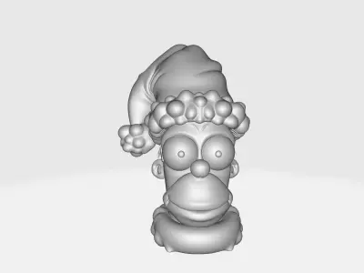 Christmas Cartoon Character Bust Funny Holiday Decoration 3D print model
