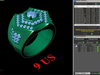 Luxury Men Rings Designs 6MR084 3D print model