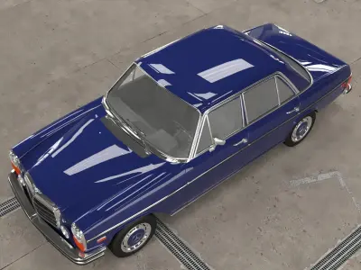1975 model Mercedes Benz W114 sedan car  3D model