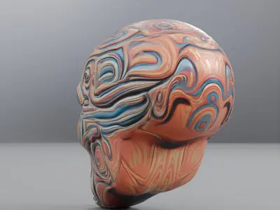 abstract head 3D model