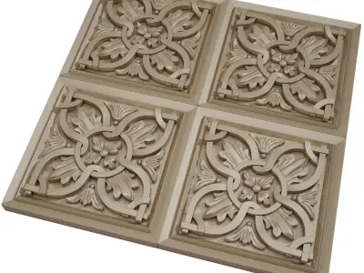 Decorative panel 7 3D model purchase