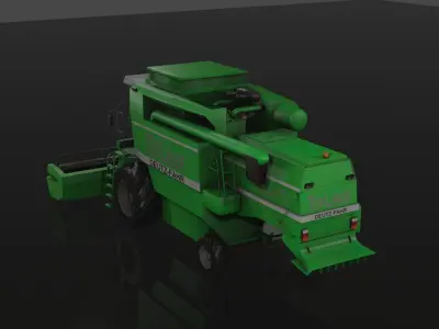 DEUTZ-FAHR 4090hts harvester LOW POLY Low-poly 3D model