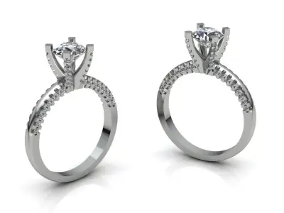 Gold ring jewelry 3D print model