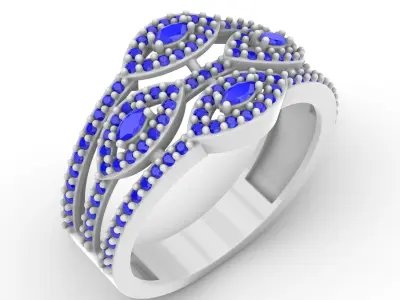 Jewelry Diamond Ring Model RG24 Free 3D print model