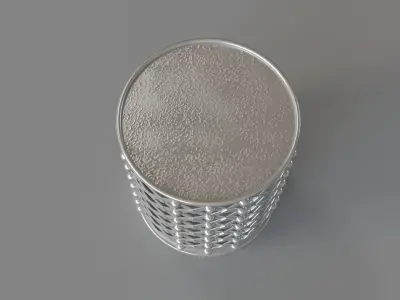 Alden Side Table Silver Grey Smoke 3D model