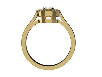 N011 Engagement ring 3D print model