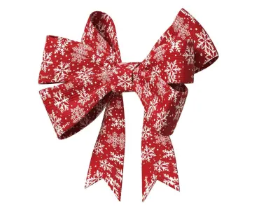 Christmas Bow Ribbon 66 Low-poly 3D model