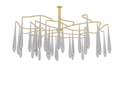 ceiling modern chandelier 3D model Low-poly 3D model