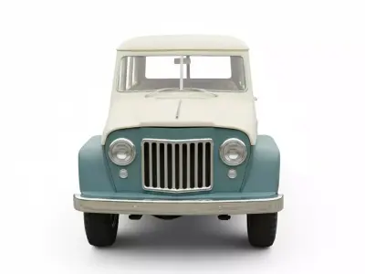 Vintage Utility Wagon Low-poly 3D model