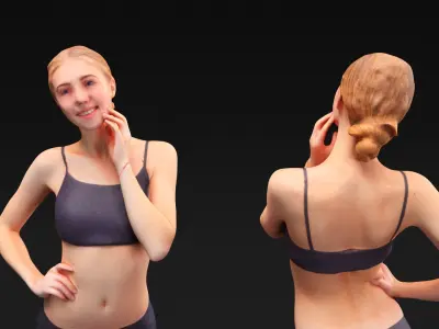 Scan sexy female 13 Low-poly 3D model