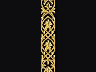 Central decor ornament for furniture 3D model 178