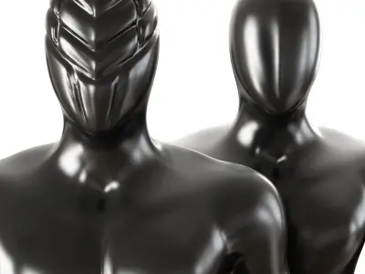 Two modern mannequins 3D model