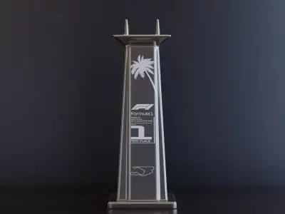 F1 Trophy - Miami GP Trophy Low-poly 3D model