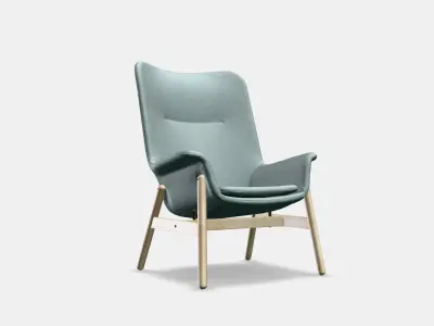 VEDBO High back armchair 1 Low-poly 3D model purchase