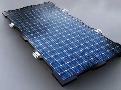 320W 1950x950x35mm New Frame Solar Panel 3D model