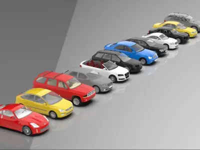 Low-Poly cars Low-poly 3D model