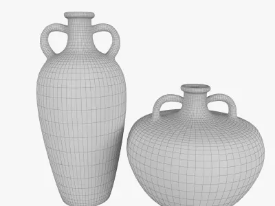 Vases 4 types 3D model