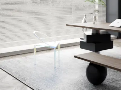 Study Home Modern villa decoration 3D model