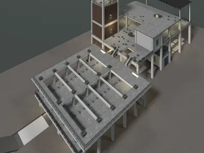 Industrial building 23i23 3D model