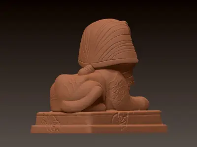 Cute Egyptian sphinx 3D print model