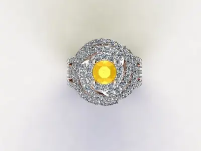 R219 new solitaire ring  cad file Free 3D model