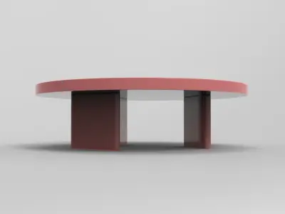 Punga Side Table Low-poly 3D model